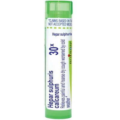 Hepar Sulphuris Calcareum 30X by Boiron Homeopathic Single Medicine For Cough, Cold & Flu  -  80 Pellet
