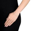 EVERLY JEWELRY |  Yellow Plated Sterling silver 6.5-8.5 MM Freshwater Cultured Pearl Bracelet w/ spring ring clasp - 4 of 4