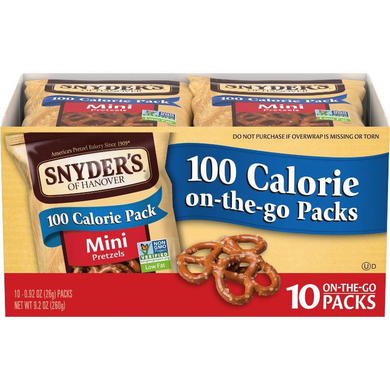 Snyder&#39;s of Hanover Mini Pretzels - 100 Calorie Individual Packs Multipack - 10ct, 1 of 5