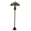 Chloe Lighting Liaison Tiffany-Style 3 Light Victorian Double Lit Floor Lamp 18" Shade - 2 of 2