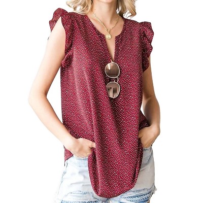 Women's Ditsy Leopard Top - PLUS - First Love