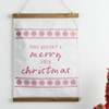 Merry Christmas Wall Banner – 20"H Cream & Red Polyester Holiday Hanging Sign with Script Message by Melrose - 3 of 3
