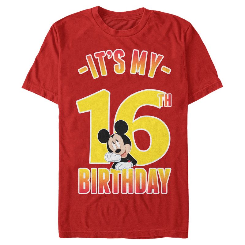 Men's Mickey & Friends It's My 16th Birthday T-Shirt, 1 of 6