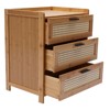 YIYIBYUS Mid-Century Nightstand with Drawer, Modern Bamboo End Table for Small Spaces, Log Color - 4 of 4