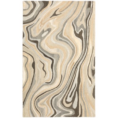 Oriental Weavers Anastasia 68007 Beige/ Charcoal Indoor Area Rug - 3'6" x 5'6"
