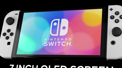 Nintendo Switch – OLED Model w/ Neon Red & Neon Blue Joy-Con