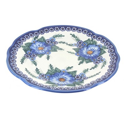 Blue Rose Polish Pottery Clementine Dinner Plate