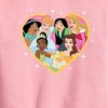 Boys' - Disney - Princesses All Together Group Heart Graphic Long Sleeve Fleece Sweatshirt - 2 of 3