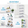 YIGII  5-Tier Rolling Cart, Bathroom Storage Organizer Utility Cart, Mobile Shelving Unit Slide Out Shelves for Kitchen Living Room - 3 of 4
