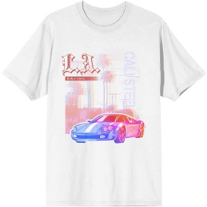 Car Fanatic LA Cali Steel Crew Neck Short Sleeve Men's White T-shirt - 1 of 3