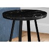 Monarch Specialties Accent Table Side Round End Nightstand Lamp Living Room Bedroom Metal Laminate Black Contemporary Modern - 3 of 4