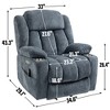 Power Lift Recliner Chair with 8-Point Vibration Massage, Lumbar Heating, USB & Type-C Ports, and Stainless Steel Cup Holders - 3 of 4