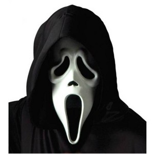 Fun World Ghostface Adult Halloween Costume Mask with Shroud One Size Fits Most - 1 of 2