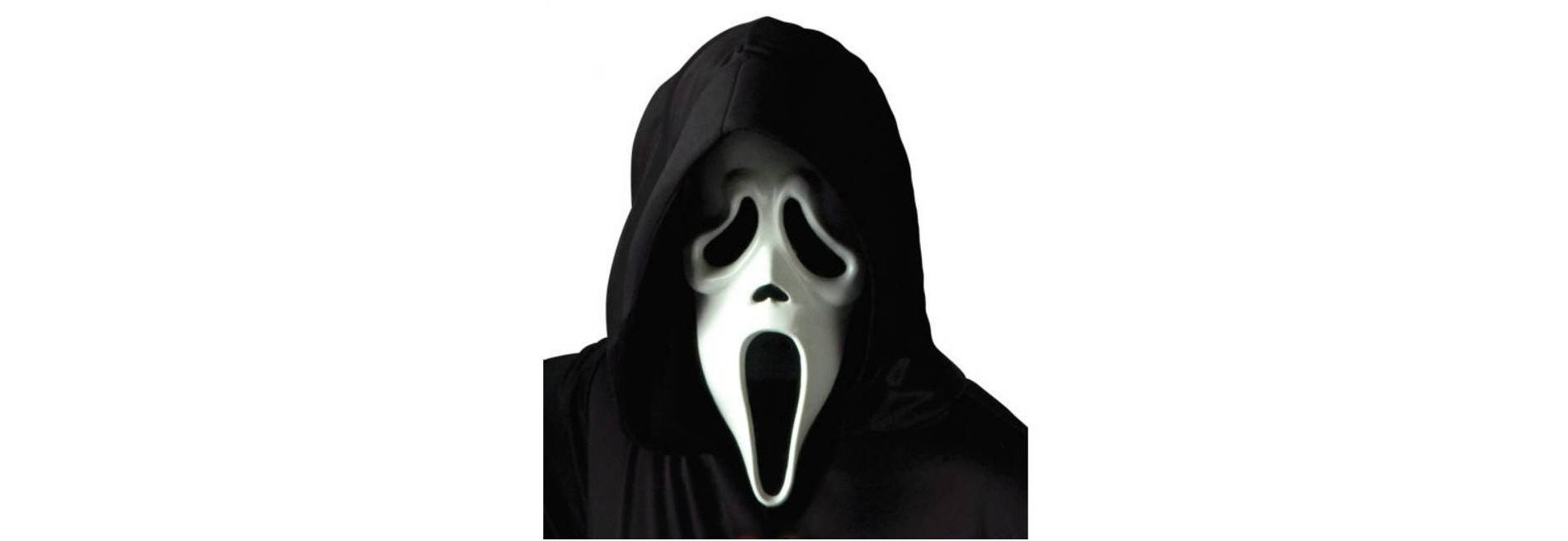 Fun World Ghostface Adult Halloween Costume Mask with Shroud One Size Fits Most