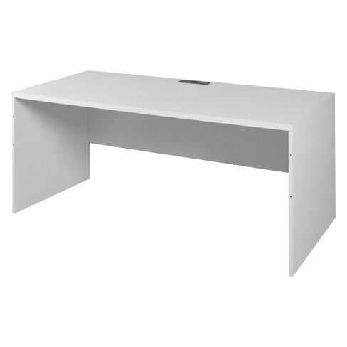 Mod 61 Desk Shell With No Tools Assembly White Wood Grain Niche