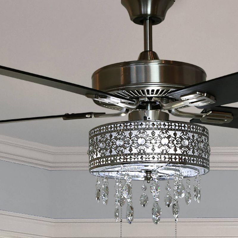 52&#34; LED 5-Blade Roxsie Crystal Chandelier Lighted Ceiling Fan - River of Goods, 4 of 17