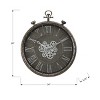 FURNIinspire Wall Clocks 24inch Gear Mechanism Decorative Hanging Clock Living Room Vintage Wall Decor for Bedroom, Grey, 24"*28"*3.25" - 3 of 4