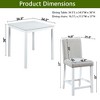 NicBex 5-Piece Counter Height Dining Set, Wooden Kitchen Table with Acrylic Crystal Trim & 4 Upholstered Chairs, Table Set, Dining Chairs Set - 3 of 4