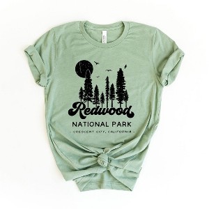 Simply Sage Market Women's Redwood National Park Trees Short Sleeve Graphic Tee - 1 of 4
