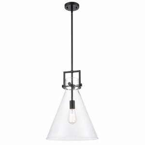 Newton Cone - 1 Light Stem Hung Pendant In Industrial Style-19.13 Inches Tall and 14 Inches Wide - 1 of 1