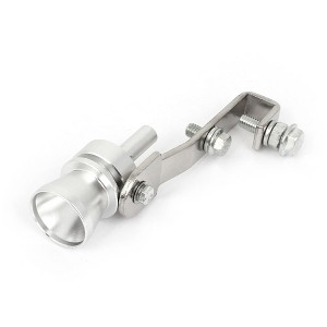 Unique Bargains Silver Sound Whistle Muffler Exhaust Pipe Valve BOV Simulator Whistler M Silver Tone 1pcs - 1 of 4
