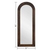 MAYEERTY Full-Length Mirror Solid Wood Step Right Angle Arch Charcoal Baked 64x21x1in No Stand - 4 of 4