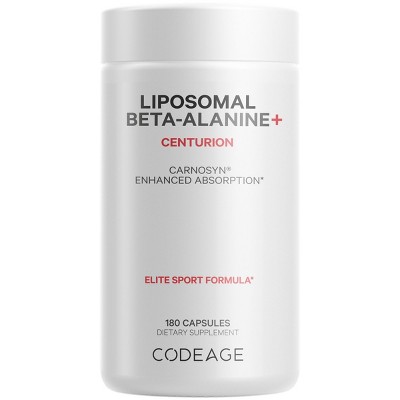 Codeage Liposomal Beta-Alanine Supplement, CarnoSyn Beta Alanine 1600 mg, Amino Acid Sports - 180ct