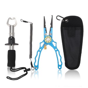 Unique Bargains Fishing Pliers for Saltwater Upgrade Hook Remover Split Ring Pliers 1 Set - 1 of 4