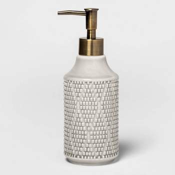 Canby Ceramic Soap Pump Gray - Threshold™