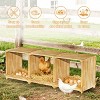 BingoPaw 3 Compartments Chicken Nesting Boxes Pine Wooden Chicken House Laying Boxes Easy to Assemble for Chickens, Hens, Ducks, Poultry - 4 of 4