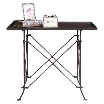 27" Metal Table with Bronze Finish - Brown