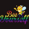 Adult Design By Humans Bee Yourself Rainbow Pride By AmusingDesignCo T-Shirt - 2 of 2