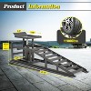 Acekool Hydraulic Car Ramps 5T 10000 lbs, 2 Pack Low Profile Steel Vehicle Lift Ramps, 11.61"-16.21" 4-Position Height Adjustment, Garage Truck Black - 3 of 4