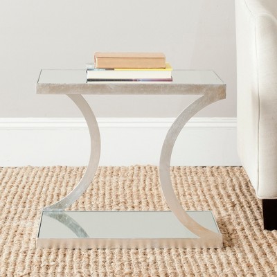 Elegant Sullivan Silver Mirrored Rectangular Accent Table