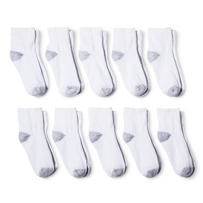 Extended Size 10pk Ankle Socks 8-12 