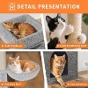 Cat Tree with Litter Box Enclosure, Large Wooden Cat Furniture, Condo, Hammock, Perch, Scratching Post, Brown - 3 of 4
