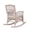 Jonathan Y Swayze Bohemian Farmhouse Woven Rattan/wood Rocking Chair,  Cushion With Frame : Target