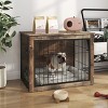 LAOTIES 22'' Wooden Dog Crate Furniture With Double Doors,Indoor Dog Kennel End Table For Small And Medium Dogs - 2 of 4