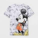 Boys' Disney Mickey Mouse Short Sleeve Graphic T-Shirt - Black/White