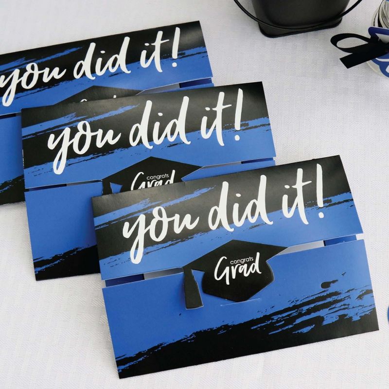 Big Dot of Happiness Blue Grad - Best is Yet to Come - Royal Blue Graduation Party Money and Gift Card Holders - Set of 8, 3 of 6