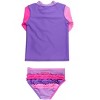 RuffleButts Baby/Toddler Girls UPF50+ Long Sleeve Zipper Rash Guard 2-Piece - 2 of 4