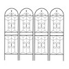 Hrinhom 4-Panel Metal Garden Trellis,Arched Plant Support,Decorative Fence - 2 of 4