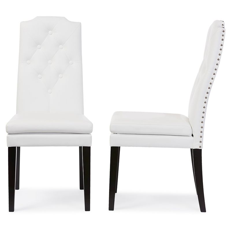 Set of 2 Dylin Modern and Contemporary Faux Leather Dining Chairs - Baxton Studio, 4 of 6