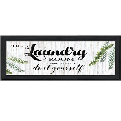 HomeRoots The Laundry Room Black Framed Print Laundry Wall Art