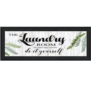 HomeRoots The Laundry Room Black Framed Print Laundry Wall Art - 1 of 4