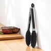 Unique Bargains Serving Tongs Lace Silicone Head Food Tong 9-Inch Dishwasher Safe Stainless Steel Silicone 1Pcs - 2 of 3