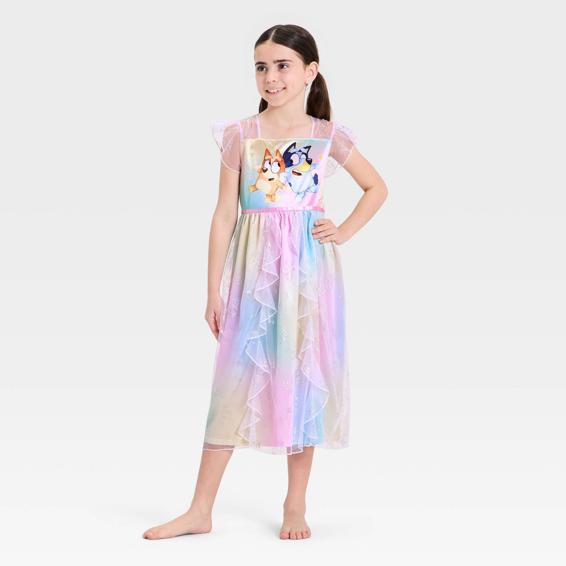 Girls' Bluey Fantasy Gown - Blue
