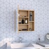 GlasFlength Decorative Wall Mirrors Vanity Mirrors Open Shelves Bathroom Decor Cabinet Accent Mirror for Bathroom Wall, Beige, 17.7"*5.4"*5.4" - 3 of 4
