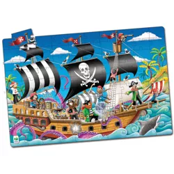 The Learning Journey Puzzle Doubles! Glow in the Dark! Pirate Ship (100 pieces)