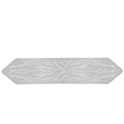 Northlight 72" White Iridescent Swirl Sequined Christmas Table Runner
